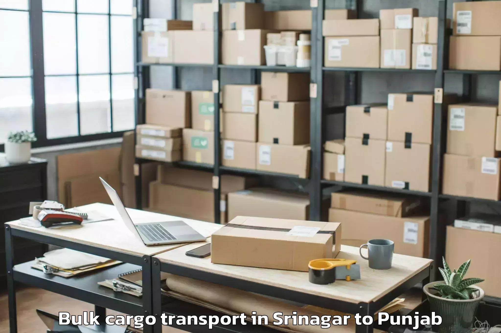 Leading Srinagar to Moga Bulk Cargo Transport Provider